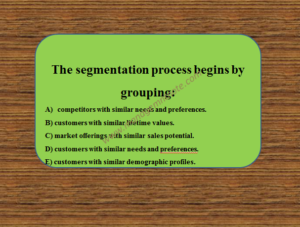 The segmentation process begins by grouping: