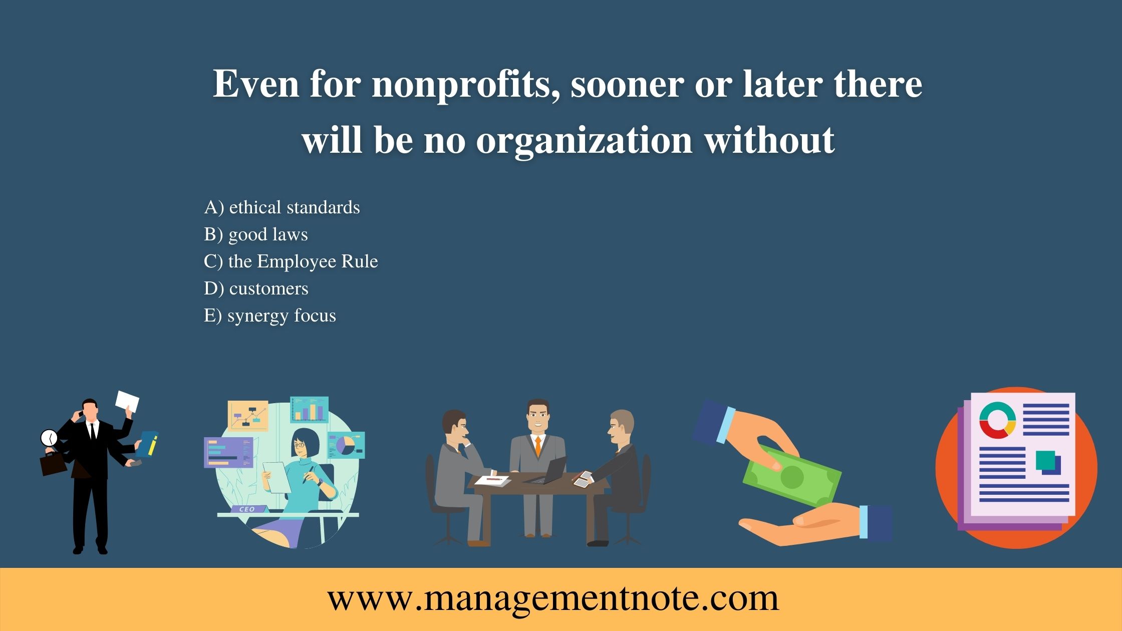 Even for nonprofits, sooner or later there will be no organization without
